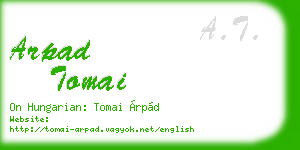 arpad tomai business card